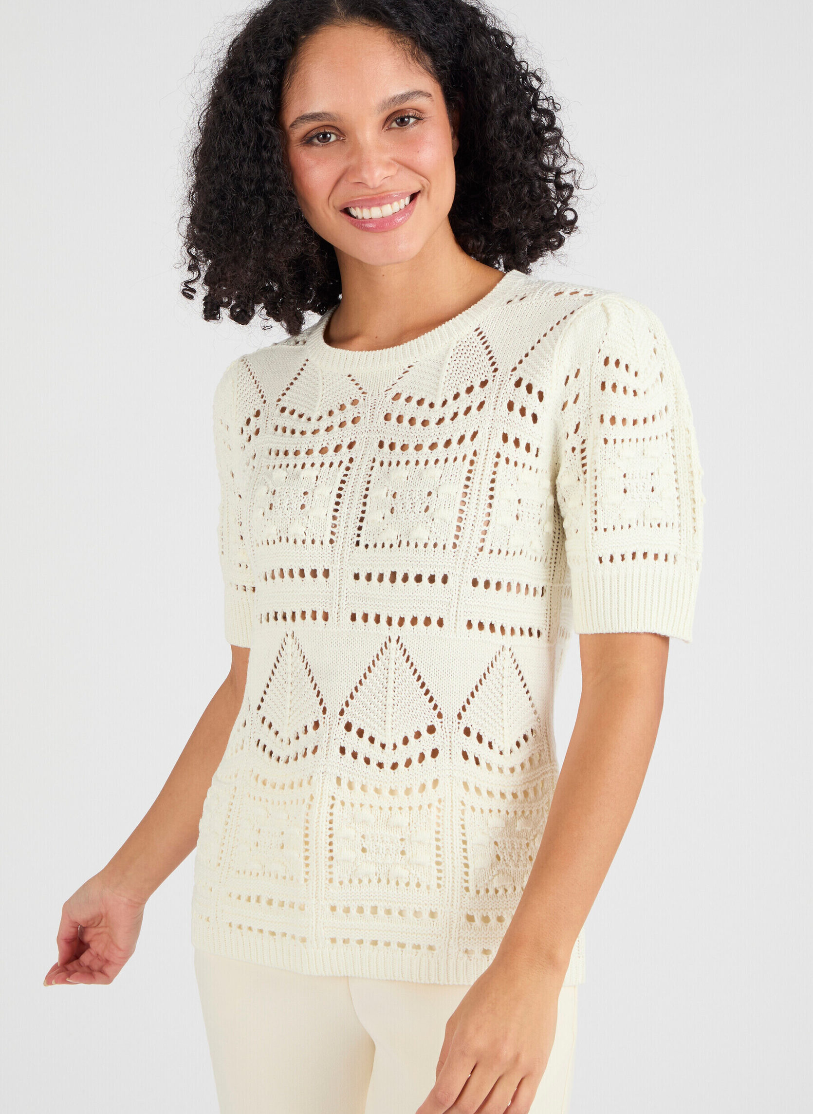 Pulls 76942 femme beige Damart Pulls 76942 femme beige Ecru