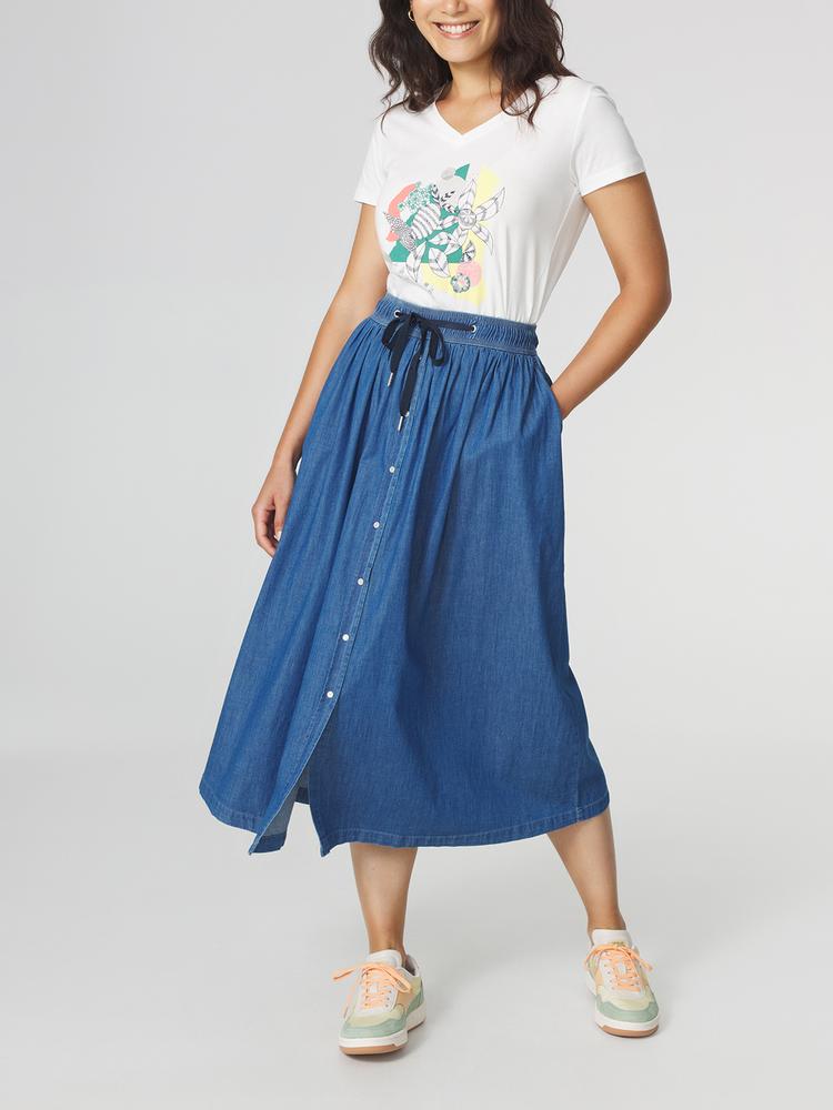 Jupes mi-longues Jupe longue MANDYJUP STONE femme bleu TBS Jupes mi-longues Jupe longue MANDYJUP STONE femme bleu Bleu