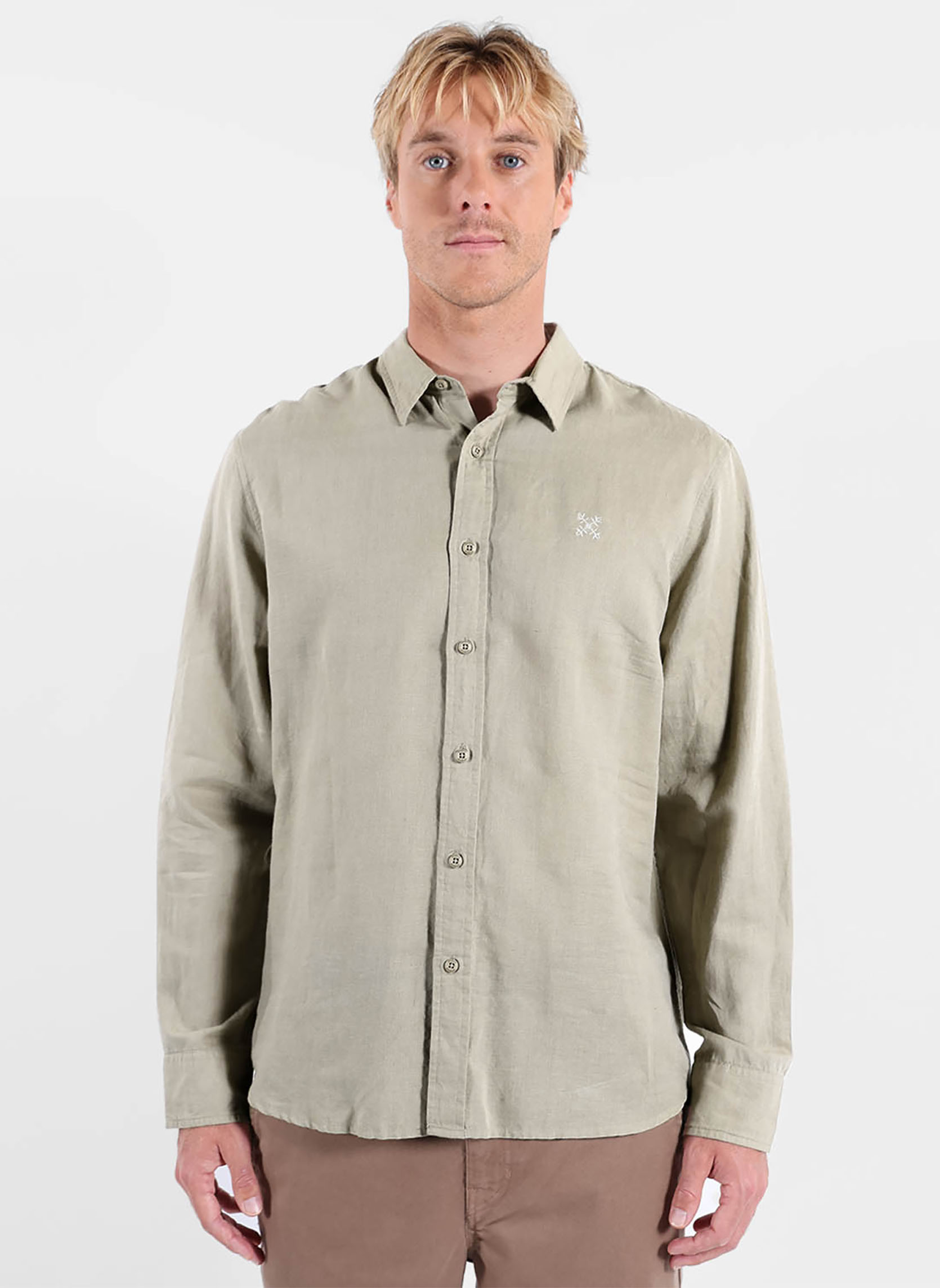Chemises LINEN homme gris Oxbow Chemises LINEN homme gris Gris