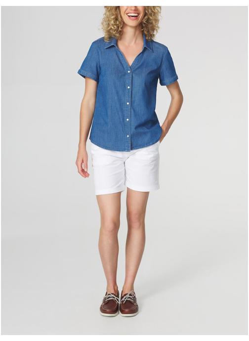 TBS Chemises Chemise manches courtes MANDYCHA STONE femme bleu