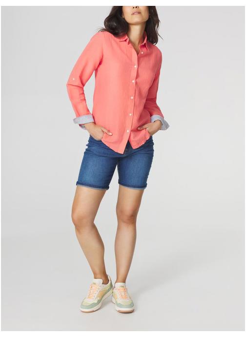 TBS Chemises Chemise manches longues ILONACHE RECIF femme rose