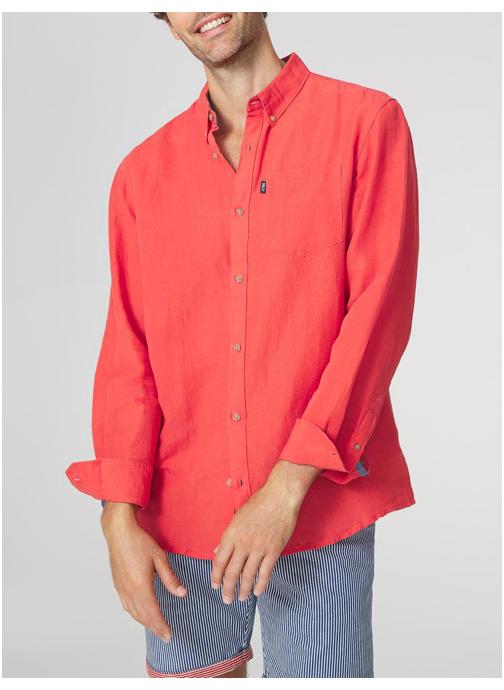 TBS Chemises Chemise manches longues LYNERCHE GRENADE homme rouge