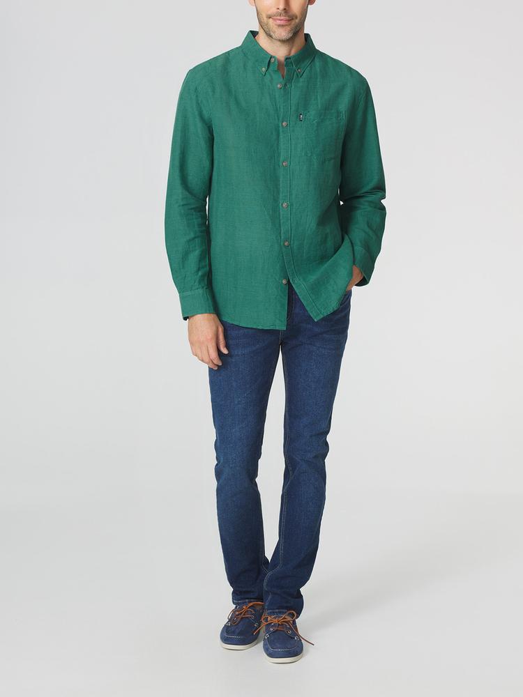 Chemises Chemise manches longues LYNERCHE OXYGENE homme vert TBS Chemises Chemise manches longues LYNERCHE OXYGENE homme vert Vert pastel