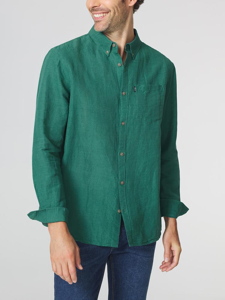 Chemises Chemise manches longues LYNERCHE OXYGENE homme vert TBS Chemises Chemise manches longues LYNERCHE OXYGENE homme vert Vert pastel