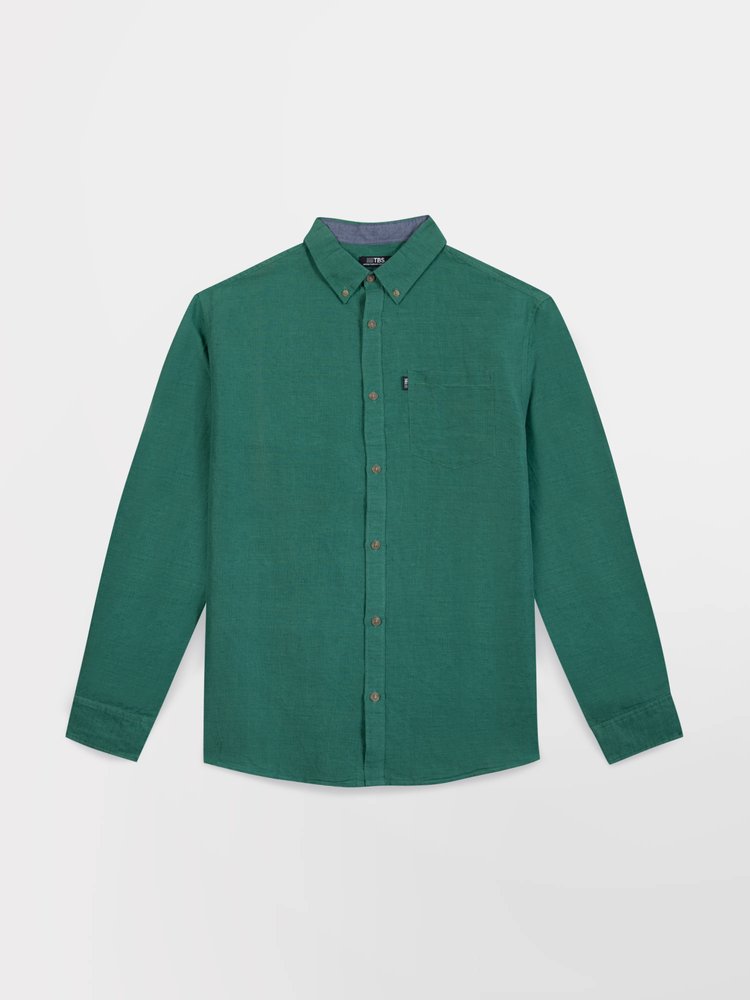Chemises Chemise manches longues LYNERCHE OXYGENE homme vert TBS Chemises Chemise manches longues LYNERCHE OXYGENE homme vert Vert pastel