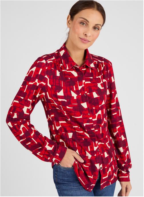 Damart Chemises 83597 femme rouge