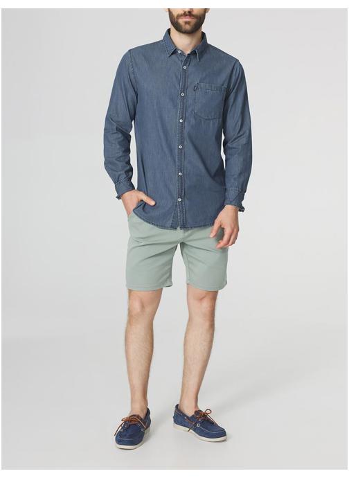 TBS Chemises Chemise manches longues MARISCHE STONE homme bleu