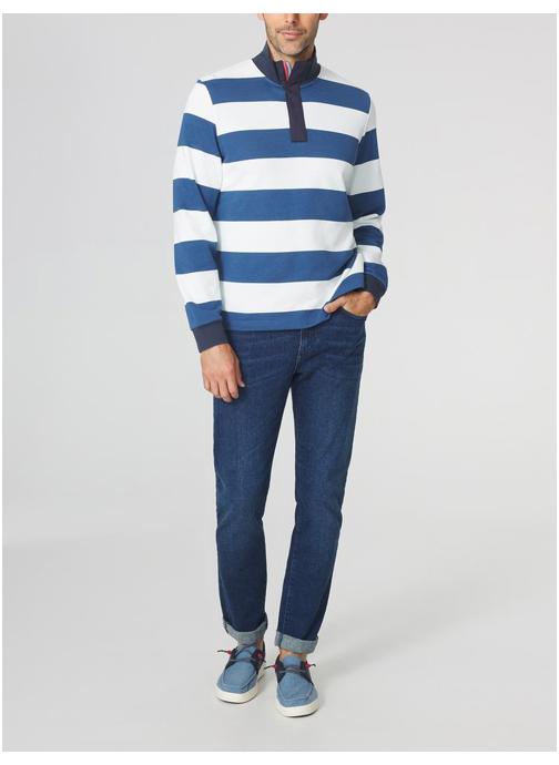 TBS Pulls Sweat GIANICAM CHAMBRAY homme bleu