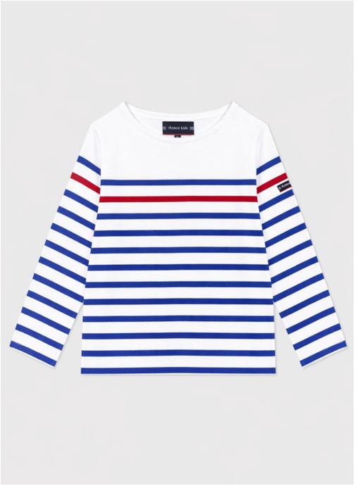 Armor Lux Tee-shirts Marinière K0724 blanc/etoile/braise fille multicolore