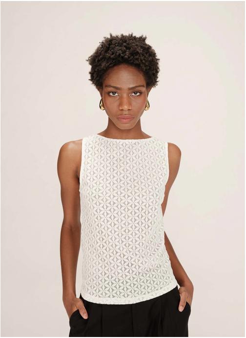 Grace & Mila Tee-shirts T-shirt en dentelle ecru Tenet femme beige