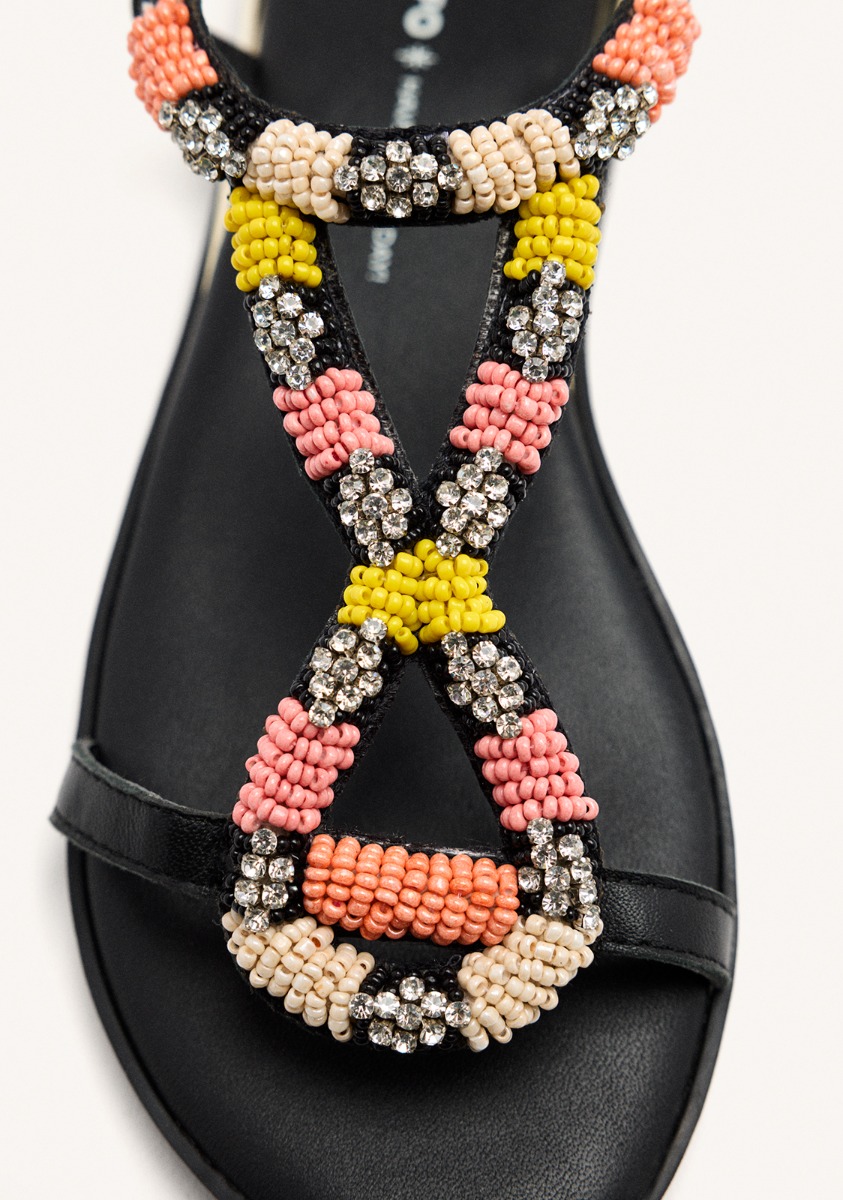 Sandales Sandals - Sandales Plates En Cuir Perlé Tilton - Multicolor femme multicolore Gioseppo Sandales Sandals - Sandales Plates En Cuir Perlé Tilton - Multicolor femme multicolore Multicouleur