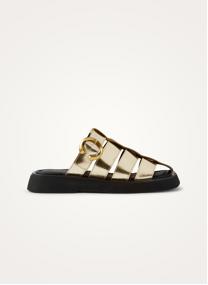 Mules SHAN Grid femme marron