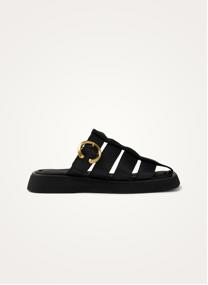 Mules SHAN Grid femme marron