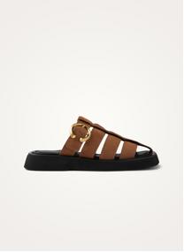 Mules SHAN Grid femme marron Vanessa Wu Mules SHAN Grid femme marron Camel