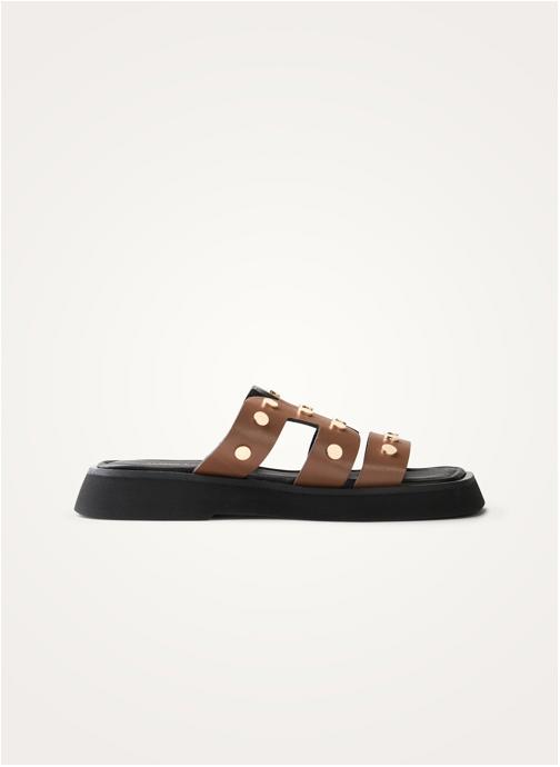 Vanessa Wu Mules SHAN Gems femme marron