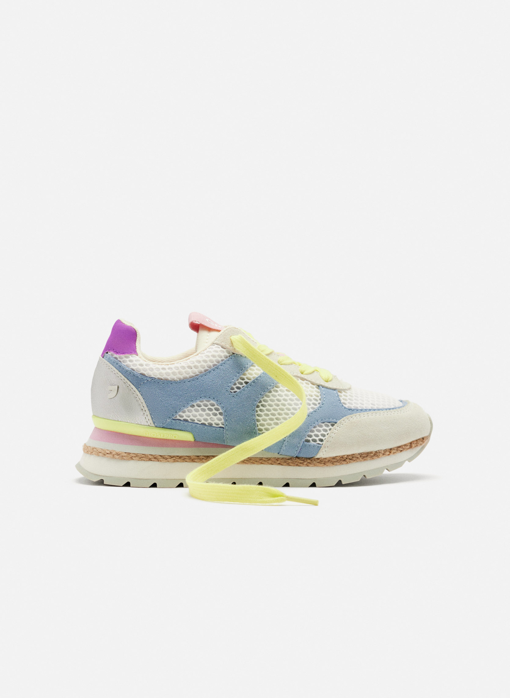 Baskets basses Cas&sport - Baskets Compensées Cuir Et Maille Eddington - Jaune femme jaune Gioseppo Baskets basses Cas&sport - Baskets Compensées Cuir Et Maille Eddington - Jaune femme jaune Jaune