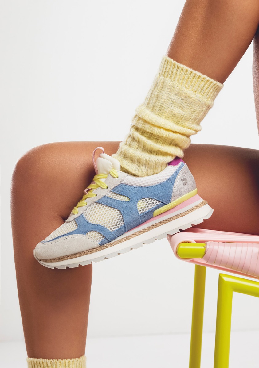 Baskets basses Cas&sport - Baskets Compensées Cuir Et Maille Eddington - Jaune femme jaune Gioseppo Baskets basses Cas&sport - Baskets Compensées Cuir Et Maille Eddington - Jaune femme jaune Jaune