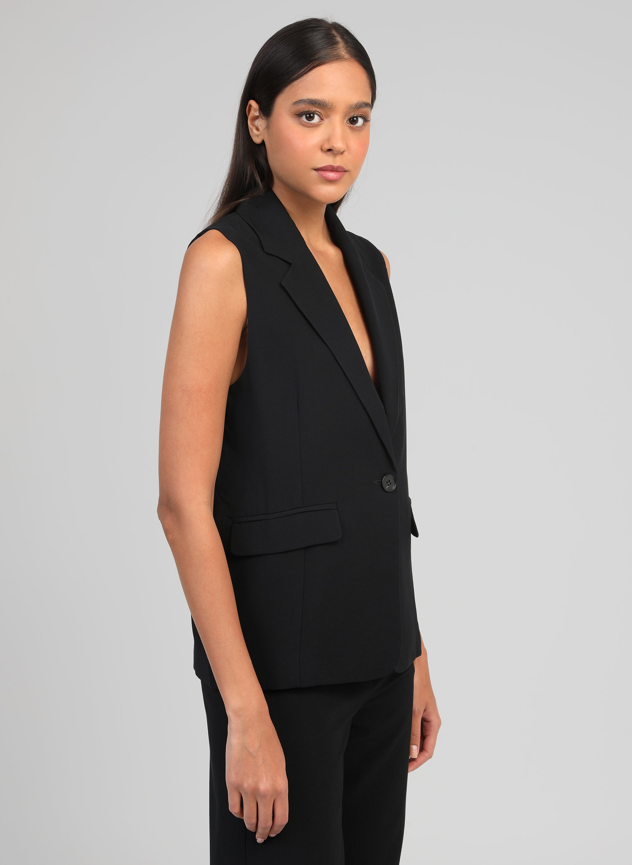 Vestes VESTE SANS MANCHES ZAKARITA noir femme noir An'ge Vestes VESTE SANS MANCHES ZAKARITA noir femme noir Noir