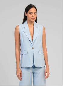 Vestes VESTE SANS MANCHES ZAKARITA ciel femme bleu An'ge Vestes VESTE SANS MANCHES ZAKARITA ciel femme bleu Bleu ciel