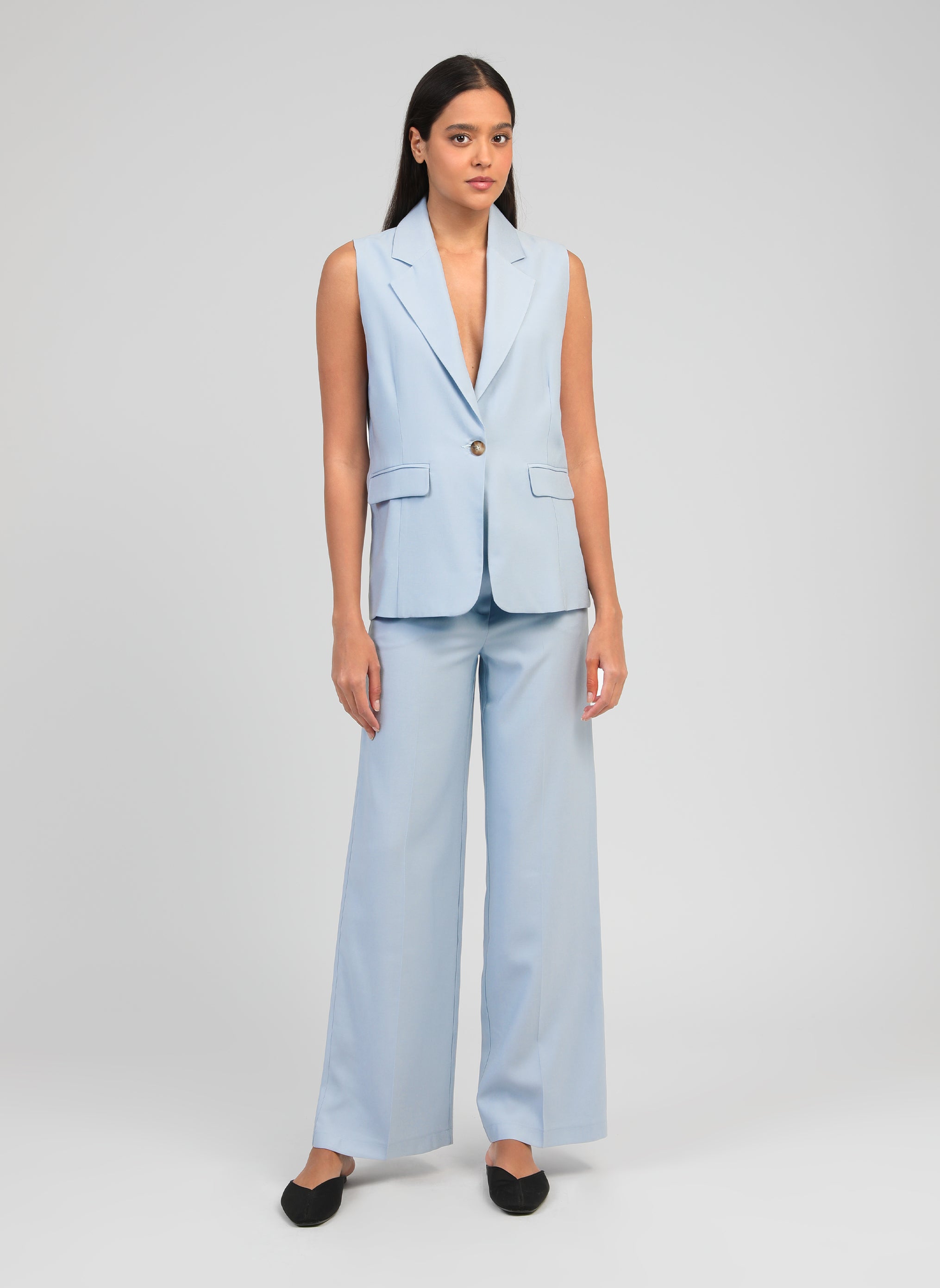 Vestes VESTE SANS MANCHES ZAKARITA ciel femme bleu An'ge Vestes VESTE SANS MANCHES ZAKARITA ciel femme bleu Bleu ciel