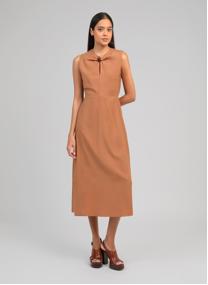 Robes ROBE MIDI MAEZRA daim femme beige An'ge Robes ROBE MIDI MAEZRA daim femme beige Sable