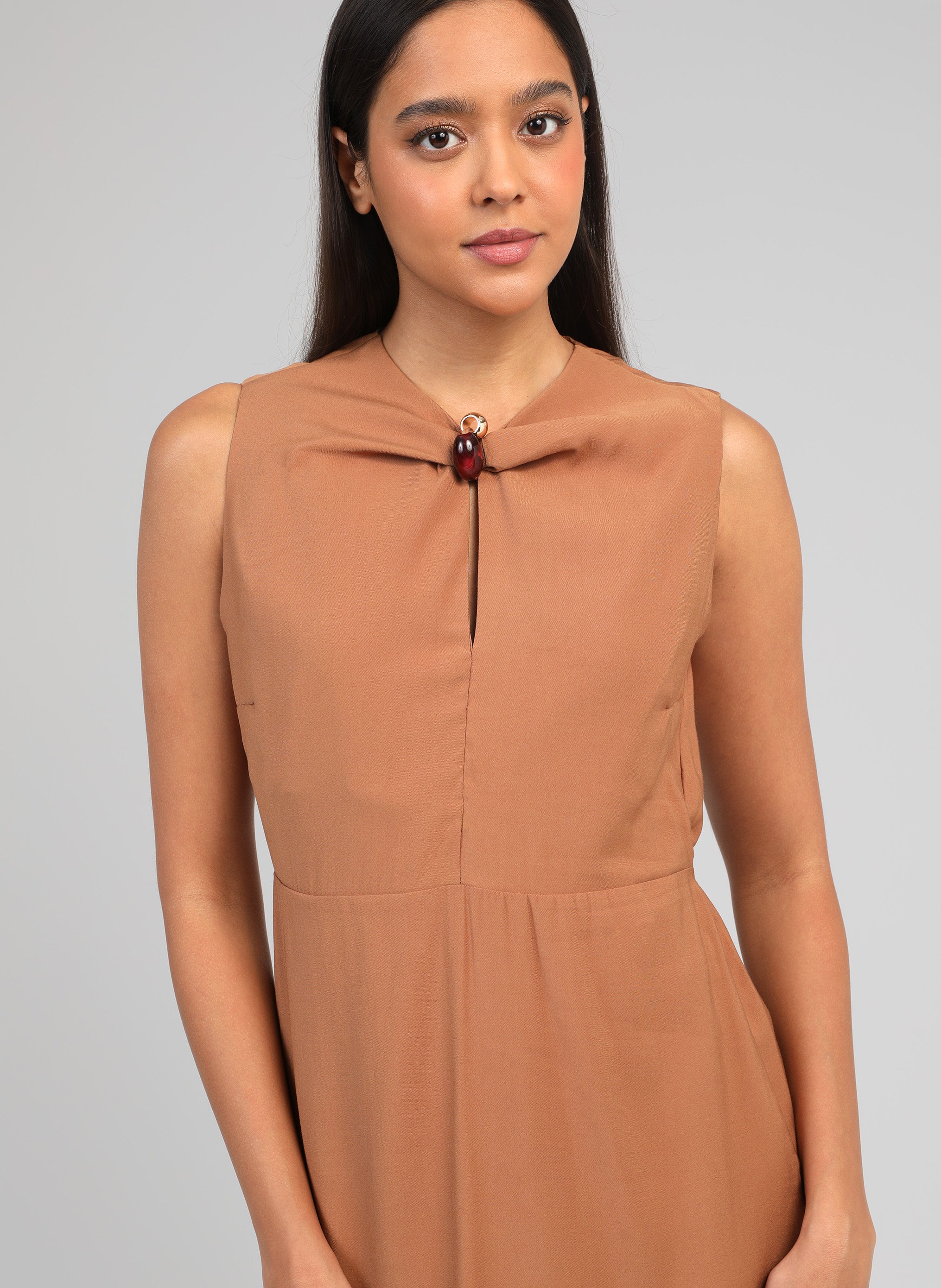 Robes ROBE MIDI MAEZRA daim femme beige An'ge Robes ROBE MIDI MAEZRA daim femme beige Sable