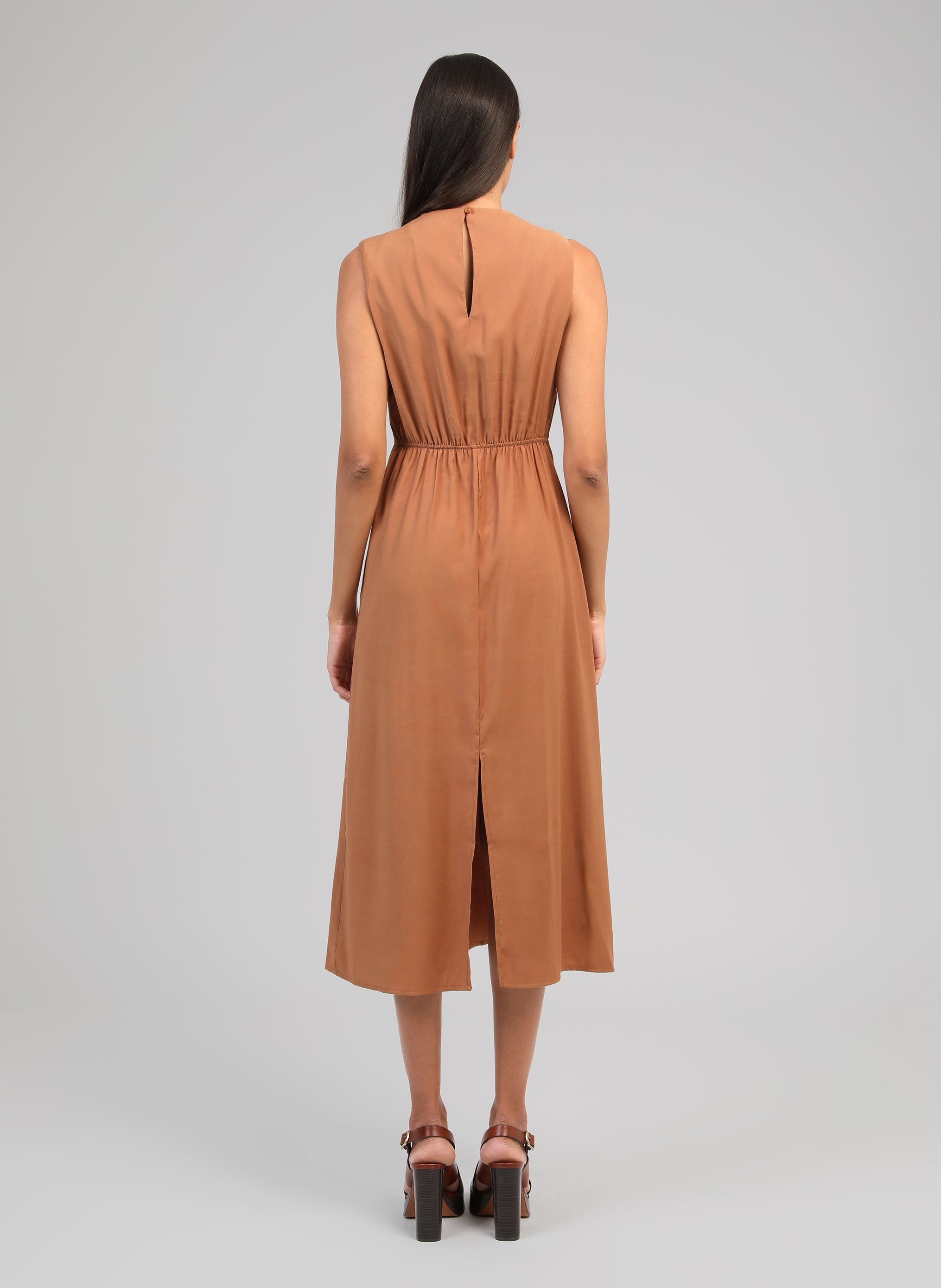 Robes ROBE MIDI MAEZRA daim femme beige An'ge Robes ROBE MIDI MAEZRA daim femme beige Sable