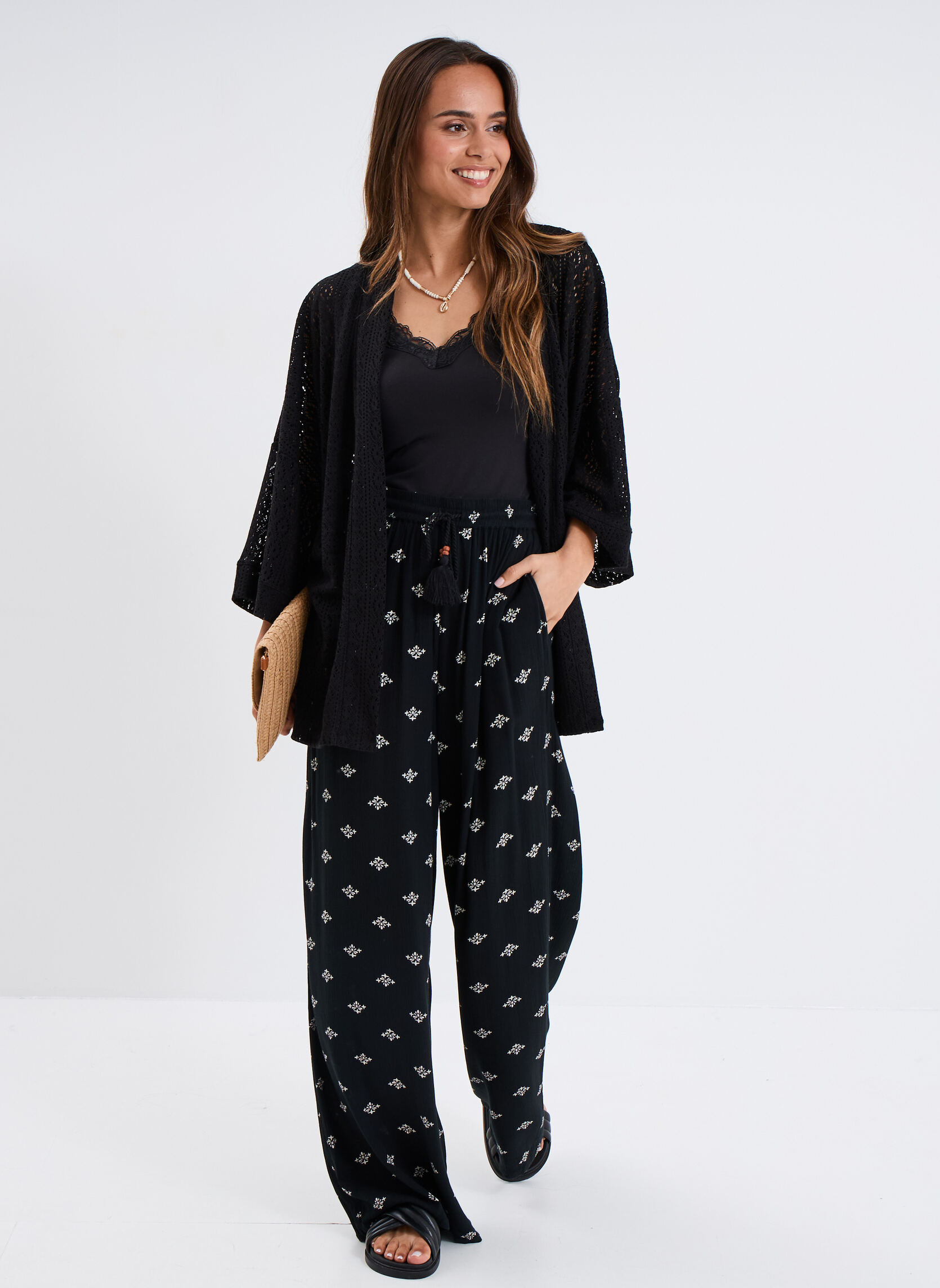 Pantalons droit Pantalon - MIS3_PCREPONAOP femme noir LIBERTO Pantalons droit Pantalon - MIS3_PCREPONAOP femme noir Noir