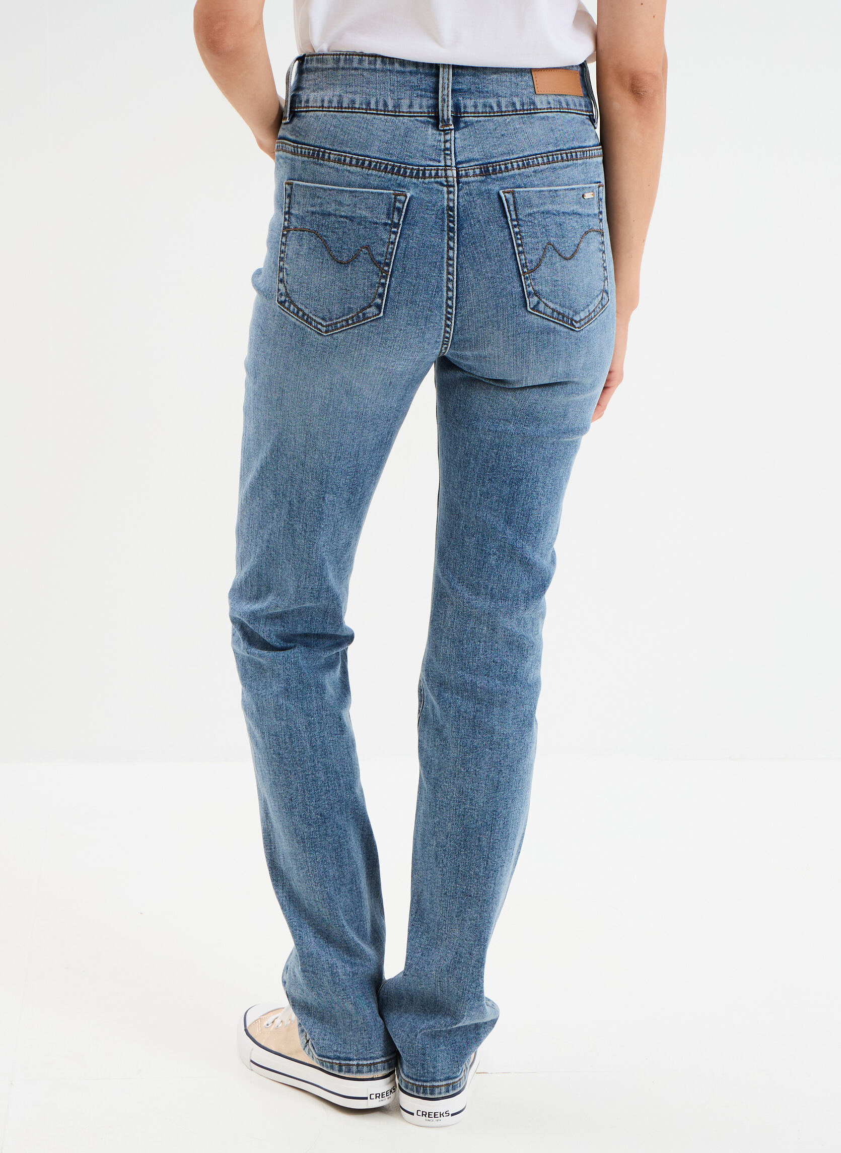 Jeans droit Jean - CRE3_DIDAHO25 femme bleu CREEKS Jeans droit Jean - CRE3_DIDAHO25 femme bleu Bleu