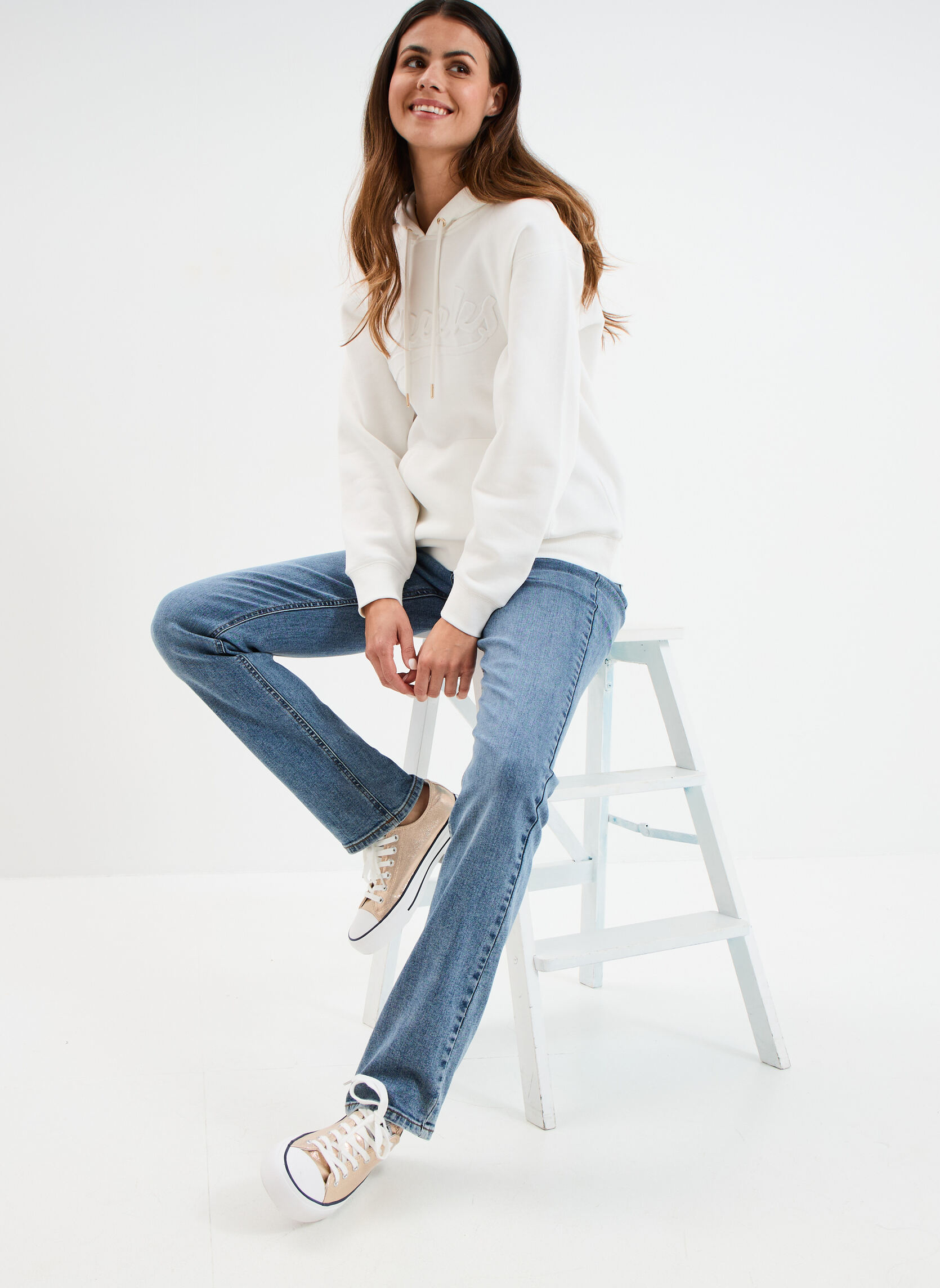 Jeans droit Jean - CRE3_DIDAHO25 femme bleu CREEKS Jeans droit Jean - CRE3_DIDAHO25 femme bleu Bleu