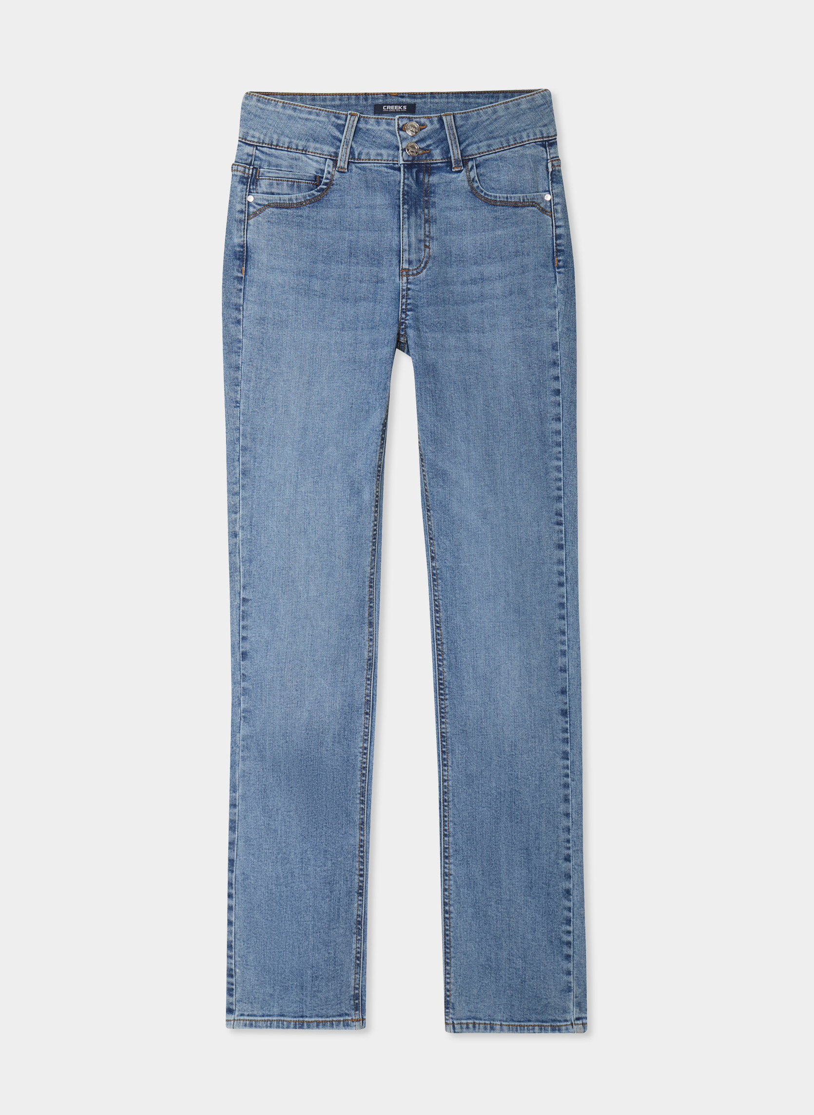 Jeans droit Jean - CRE3_DIDAHO25 femme bleu CREEKS Jeans droit Jean - CRE3_DIDAHO25 femme bleu Bleu
