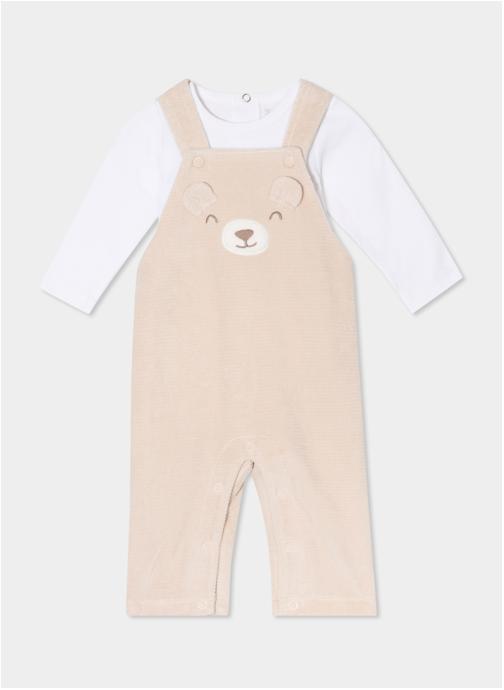 KIMBALOO Ensembles Salopette - KIM1_SALOPETTE_VEL_OURS garçon beige