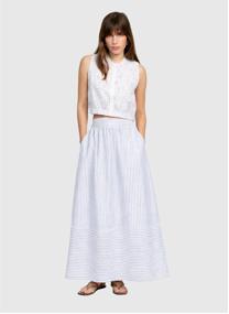 Jupes mi-longues JUPE MIDI RALYTA bleu femme bleu