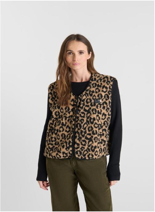 Le temps des cerises Vestes Veste sans manches GUDRU Brown femme marron