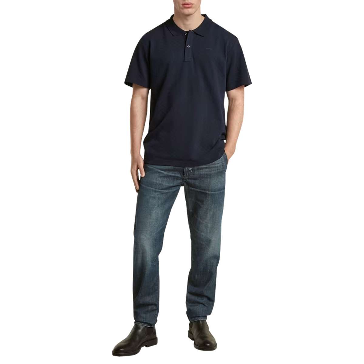 Polos Polo coton biologique droit - D28565-D965 homme bleu G-Star RAW Polos Polo coton biologique droit - D28565-D965 homme bleu Bleu