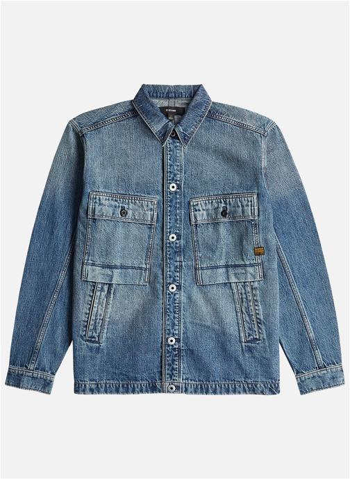 G-Star RAW Vestes en jean Blouson en Jean coton droit - D26462-E352 homme bleu