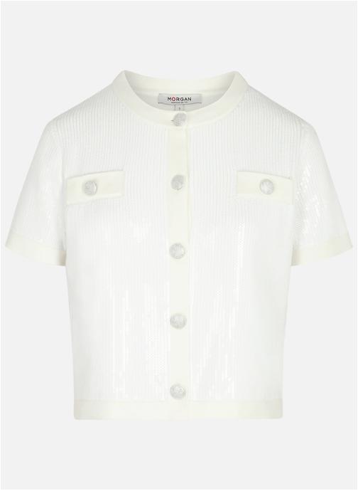 Morgan Gilets 251-MSEKIN femme blanc