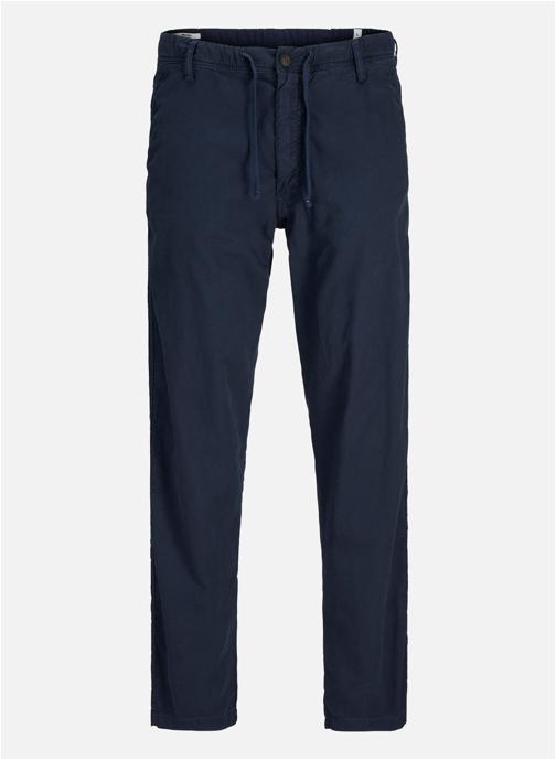 Jack & Jones Pantalons droits Pantalon coton et lin mélangés slim - 12274977 homme bleu