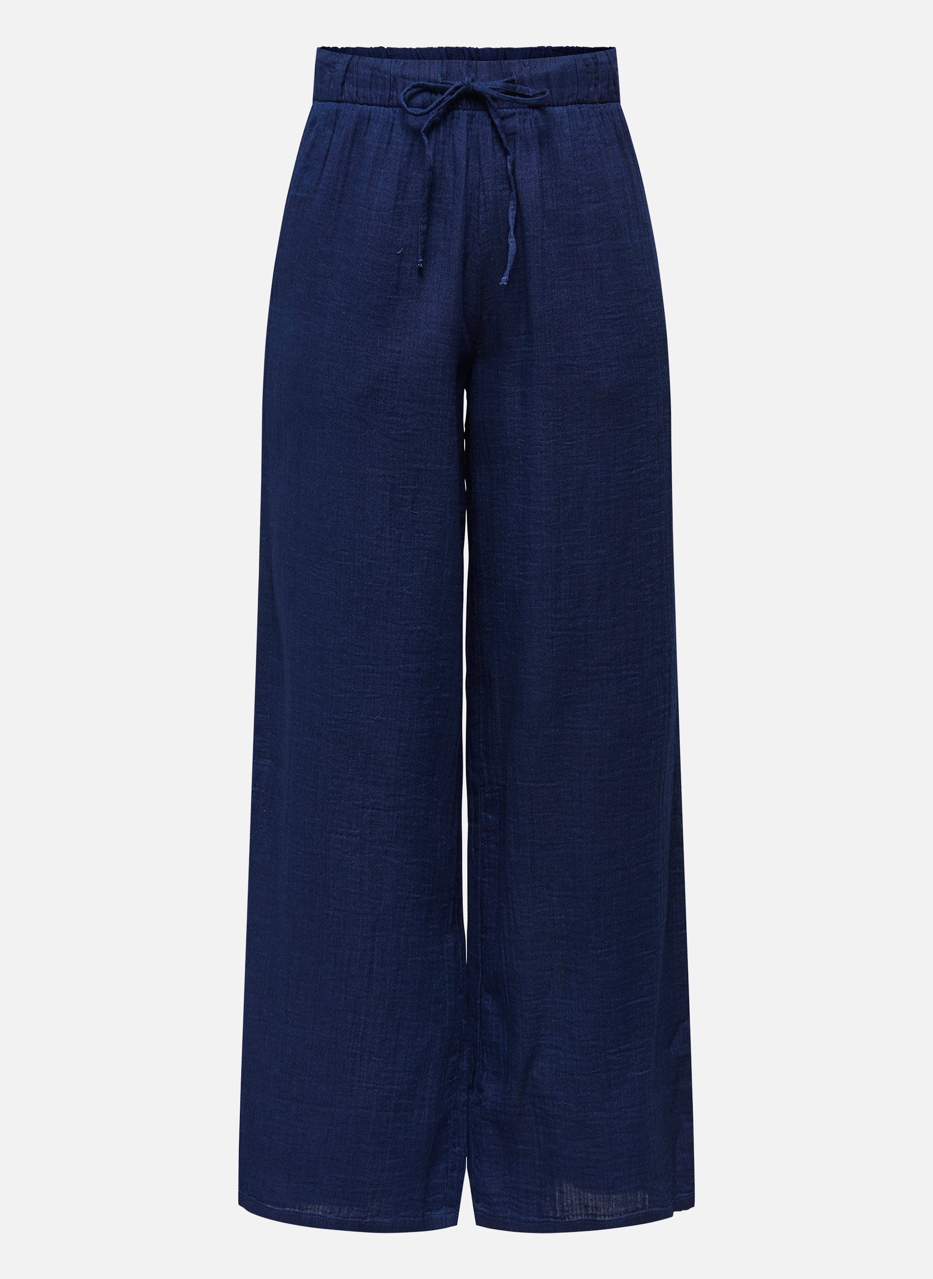 Pantalons droit Pantalon coton taille haute droit - 15367285 femme bleu ONLY Pantalons droit Pantalon coton taille haute droit - 15367285 femme bleu Bleu