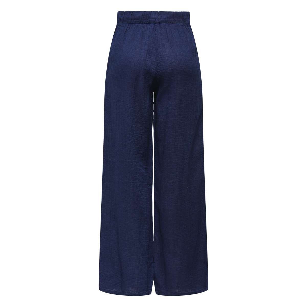 Pantalons droit Pantalon coton taille haute droit - 15367285 femme bleu ONLY Pantalons droit Pantalon coton taille haute droit - 15367285 femme bleu Bleu