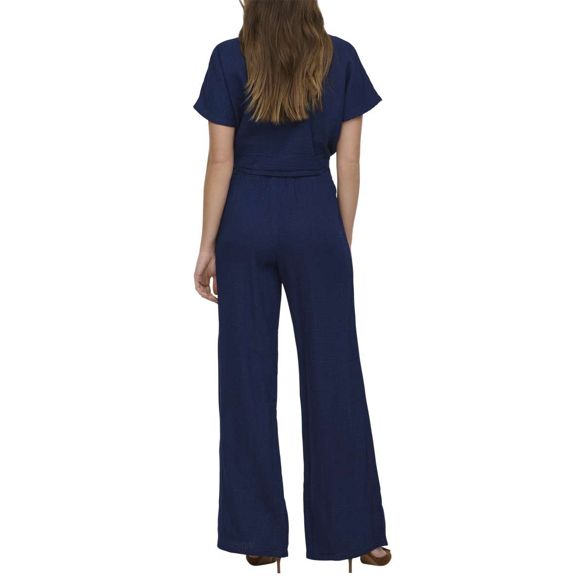 Pantalons droit Pantalon coton taille haute droit - 15367285 femme bleu ONLY Pantalons droit Pantalon coton taille haute droit - 15367285 femme bleu Bleu