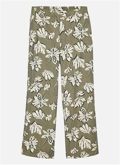 Vero Moda Pantalons droit Pantalon à motifs taille haute large - 10341975 femme vert