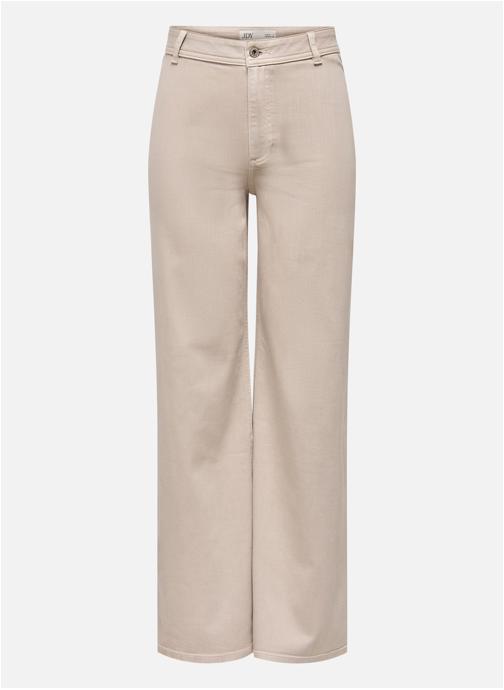JDY Pantalons droit Pantalon taille haute flare - 15341269 femme beige