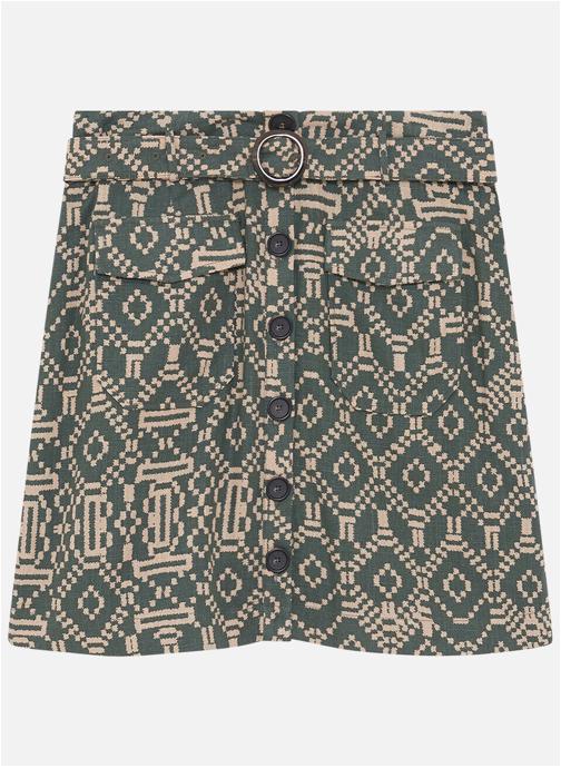 Caroll Jupes mi-longues Jupe courte à motifs droite - 261J-Jagnesa femme vert