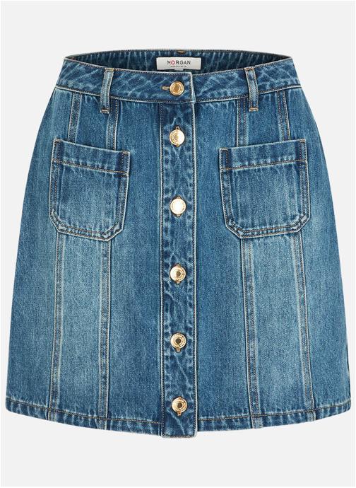 Morgan Jupes mi-longues 261-JITAMI femme bleu