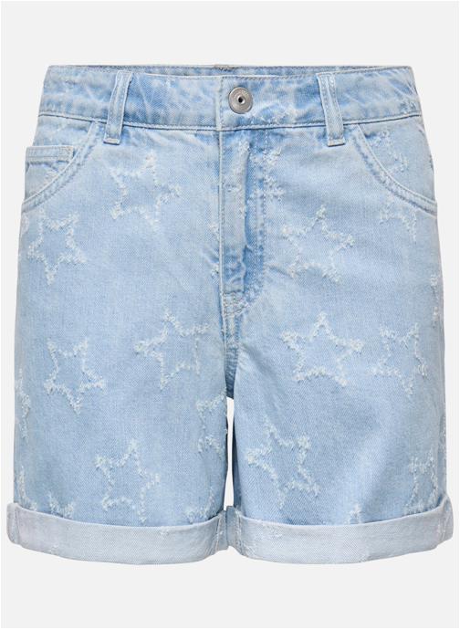 ONLY Shorts Short à motifs droit - 15371316 fille bleu