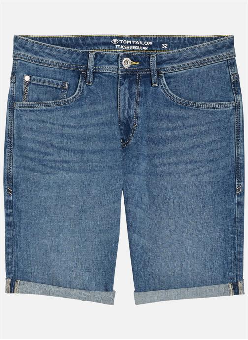 Tom Tailor Shorts Short coton taille intermédiaire ajusté - 1050031 homme bleu