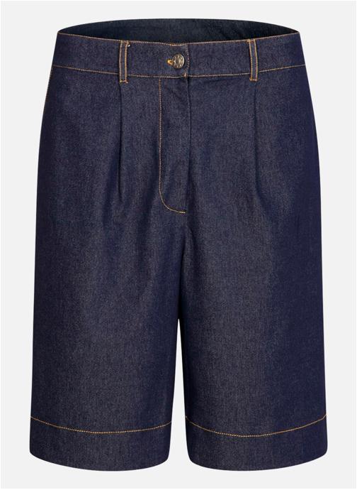 Morgan Shorts Bermuda coton mélangé large - 261-Shan femme bleu
