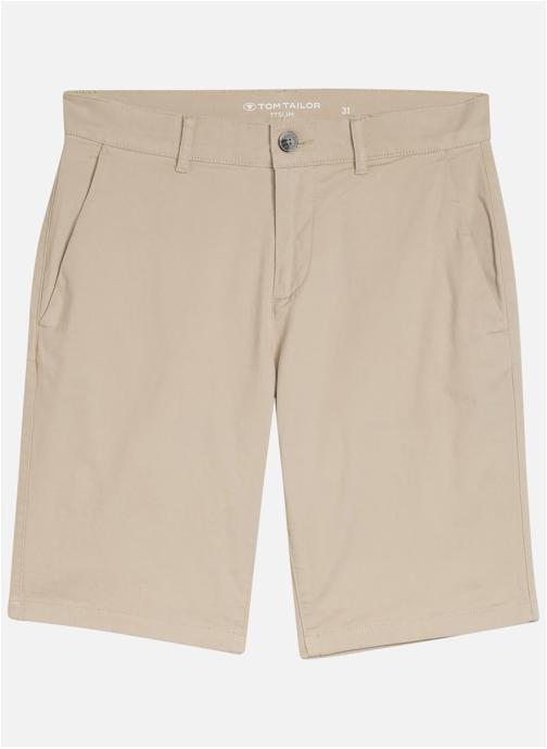 Tom Tailor Shorts Short Chino coton ajusté - 1049726 homme beige