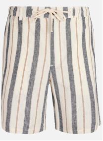 Shorts Short lin et coton à rayures droit - 10417954D homme blanc Teddy Smith Shorts Short lin et coton à rayures droit - 10417954D homme blanc Blanc